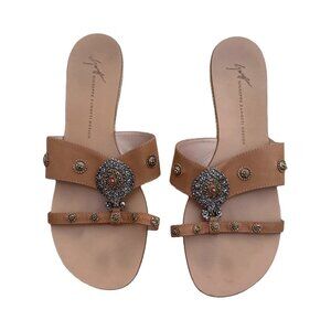 Giuseppe Zanotti brown jeweled sandals size 40.5